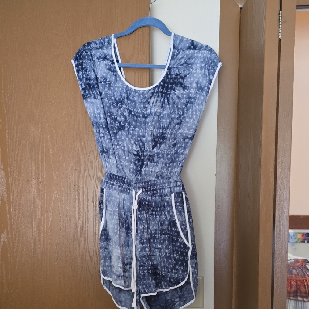 BCBGeneration Navy Tie-Dye Mini Dress